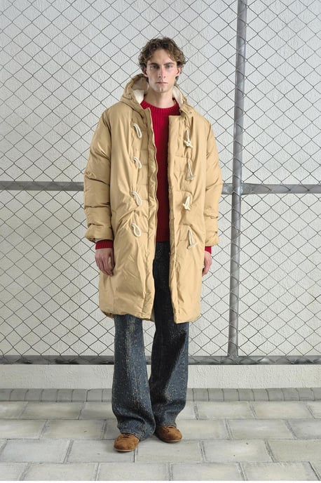 Long Hooded Puffer Down Coat with Pockets - Image 1