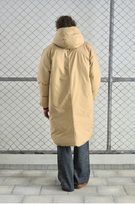 Long Hooded Puffer Down Coat with Pockets - Image 2