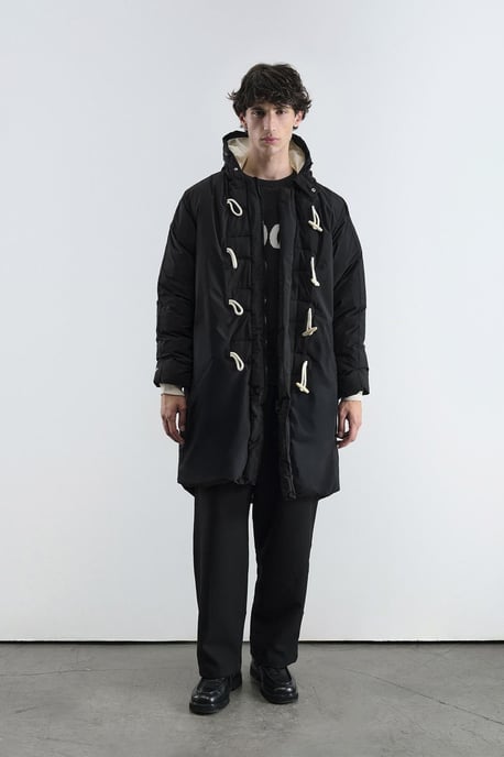 Thick Hooded Puffer Down Coat with Pocket - Image 1