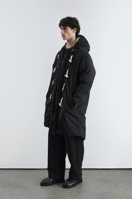 Thick Hooded Puffer Down Coat with Pocket - Image 2