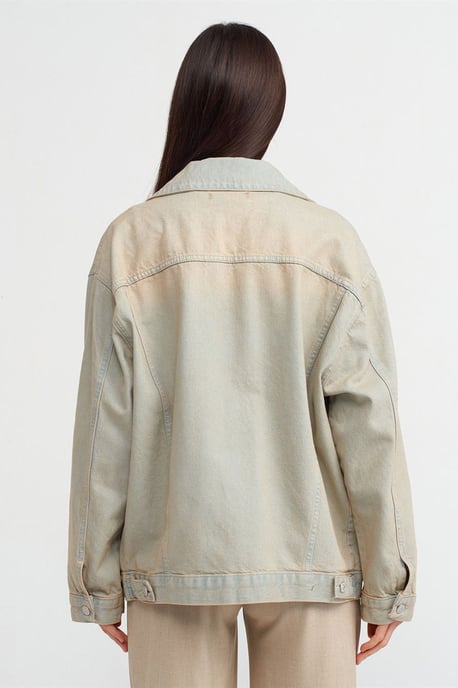 Överdimensionerad Denimknappjacka - Image 2