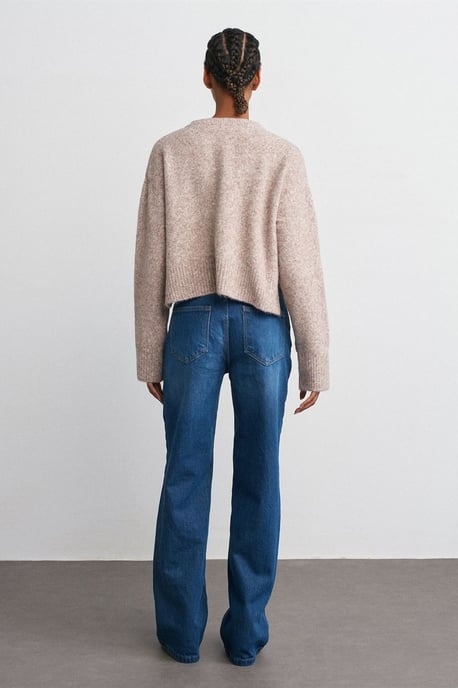 Mid-waist flare denim jeans - Image 2