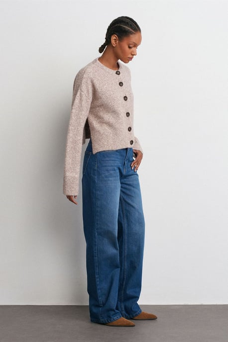 Mid-waist flare denim jeans - Image 3