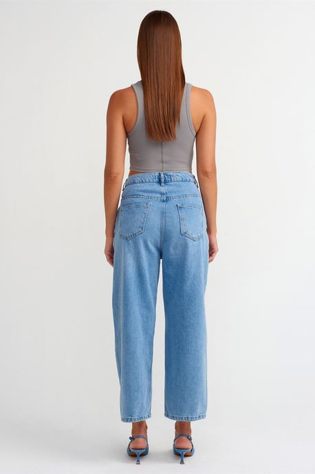 Hoge Taille Ballon Capri Jeans - Image 2