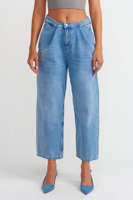 Hoge Taille Ballon Capri Jeans - Image 3