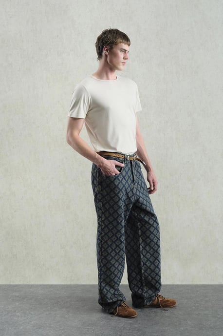 Baggy passform tryckta denimjeans - Image 2
