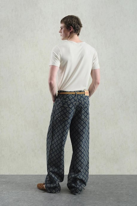 Baggy passform tryckta denimjeans - Image 3