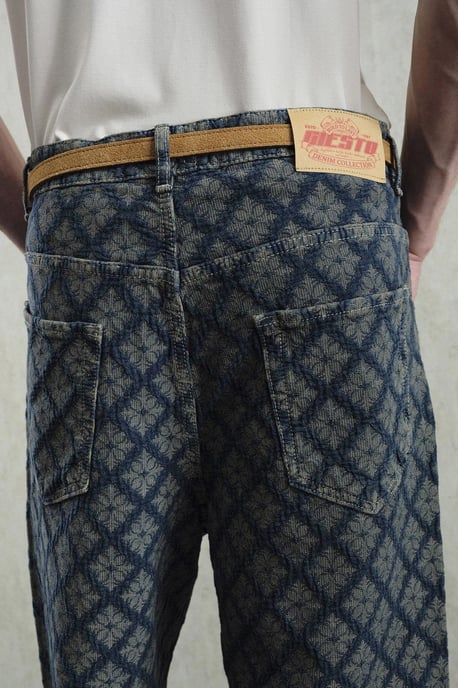 Baggy passform tryckta denimjeans - Image 5