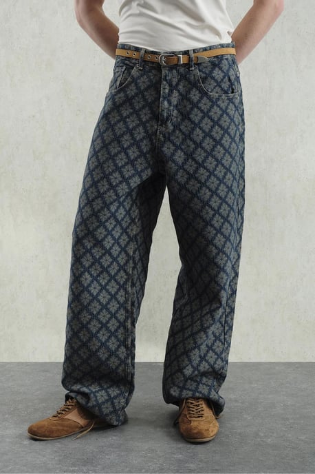 Baggy passform tryckta denimjeans - Image 6