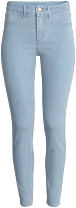 Womens Light Blue Regular Fit Denim Jeans - Image 2