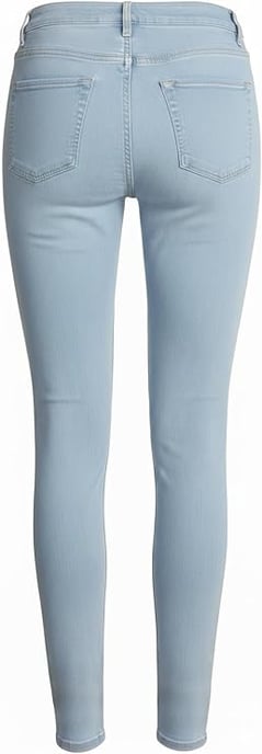 Womens Light Blue Regular Fit Denim Jeans - Image 3
