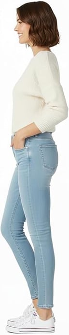 Womens Light Blue Regular Fit Denim Jeans - Image 5