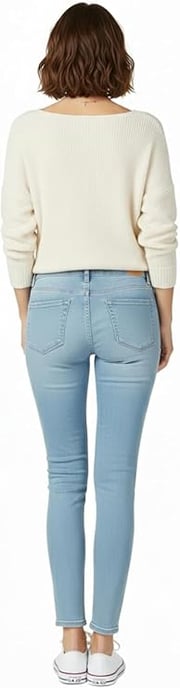 Womens Light Blue Regular Fit Denim Jeans - Image 6