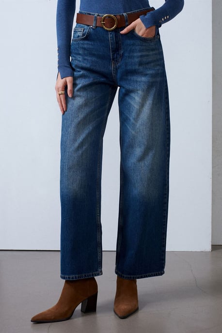 Hoog-Waisted Wijde Jeans van Katoen - Image 3