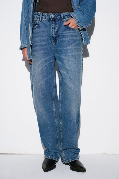 Högmidjade vida jeans i bomulldenim - Image 5