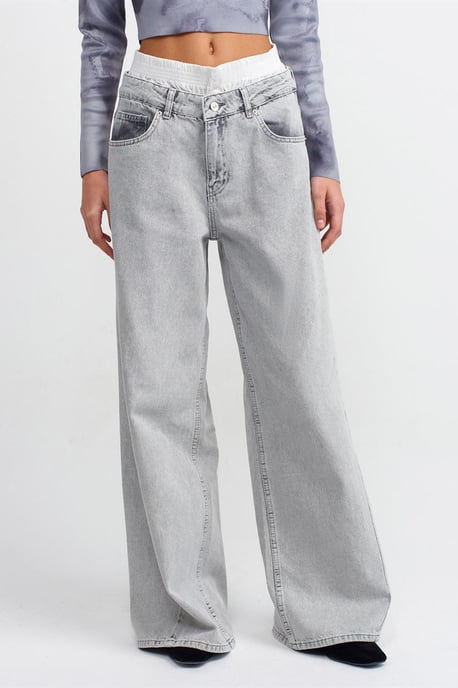 Hoog-Waisted Wijde Jeans van Katoen - Image 3