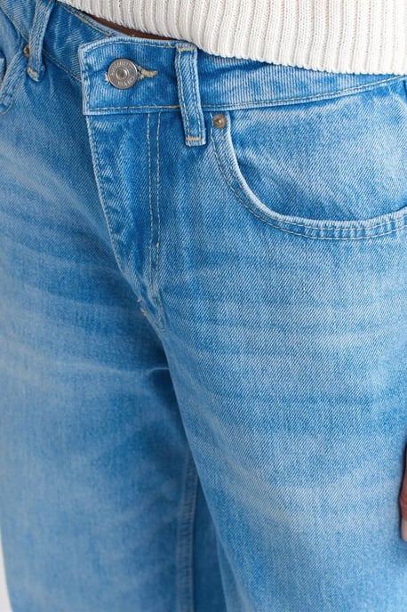 Hoge taille wijde pijpen katoen denim jeans - Image 4