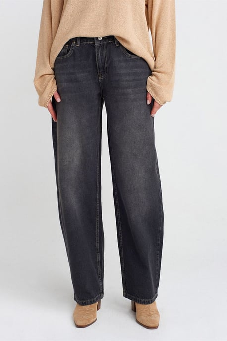 Hoog-Waisted Ballon Brede Jeans - Image 3