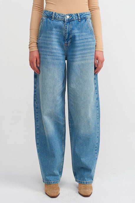  Hoge Taille Wijde Pijpen Katoenen Denim Jeans - Image 3