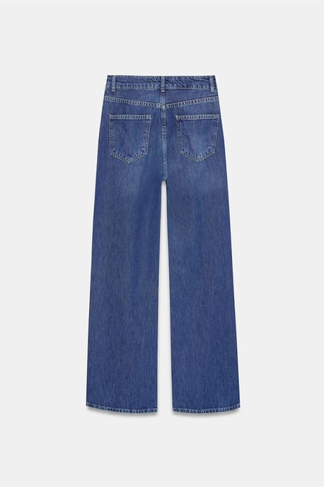 Högmidjade vida denimjeans - Image 6