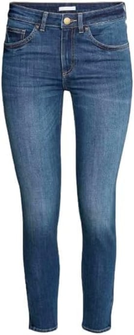 Womens Dark Blue Regular Fit Denim Jeans - Image 2