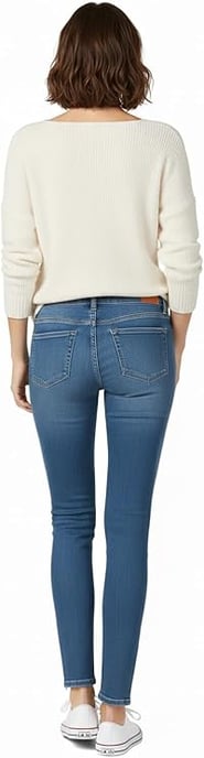 Womens Dark Blue Regular Fit Denim Jeans - Image 5