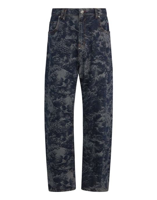 Beach Boy Fit Jeans All-Over Skulls Skull - Image 1