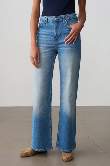 Högmidjade vida jeans - Image 3