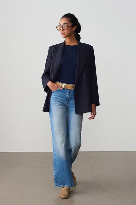 Högmidjade vida jeans - Image 4