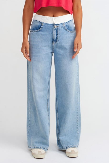 Högmidjade vida jeans i bomulldenim - Image 3