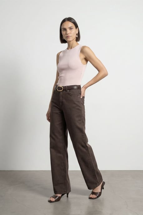 Hoge Taille Wijde Jeans - Image 1