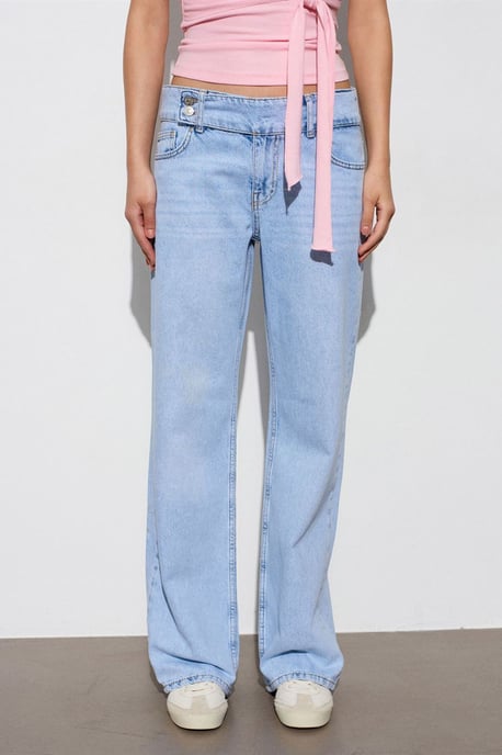 Mitten-hög Vida Ben Bomull Denim Jeans - Image 3