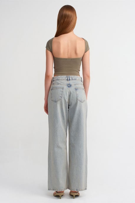 Midjehöga Vida Jeans i Bomull Denim - Image 2