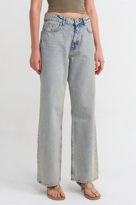 Midjehöga Vida Jeans i Bomull Denim - Image 3