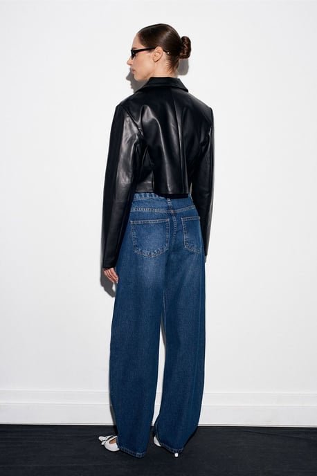 Dames Lage Taille Wijde Pijpen Jeans - Image 2