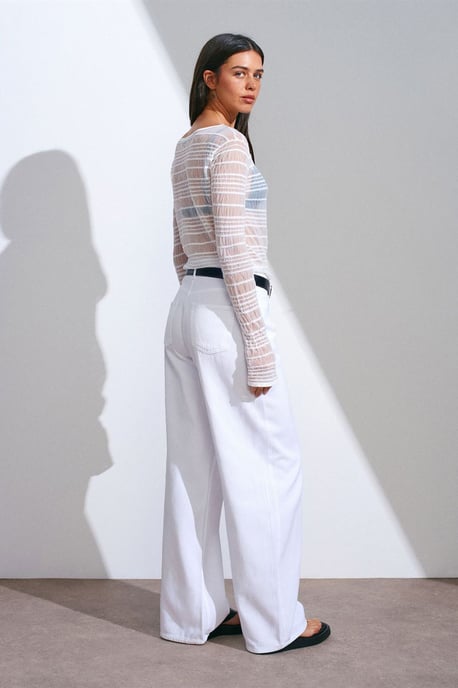 High-Waist Wide-Leg Denim Jeans - Image 2