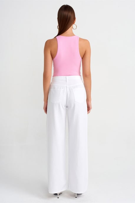 High-Waist Wide-Leg Denim Jeans - Image 5