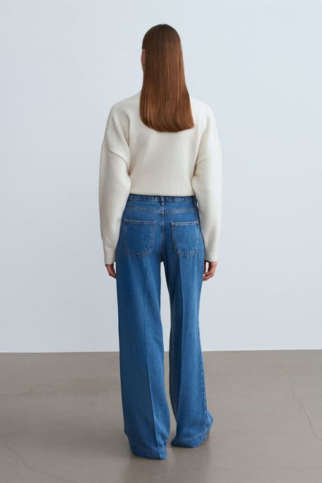 Högmidjade vida Tencel-jeans - Image 3