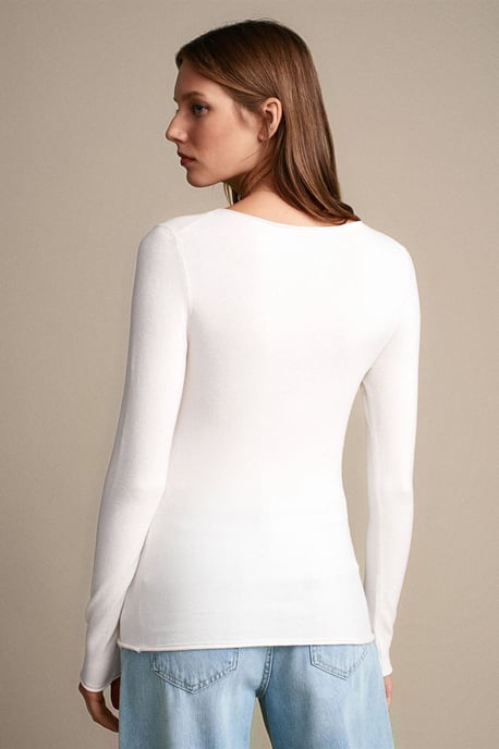 Dames Geribbelde Bootneck Slim-fit Trui - Image 2