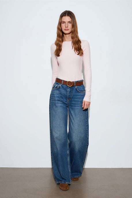 Dames Ribbel Boothals Slim-fit Trui - Image 4