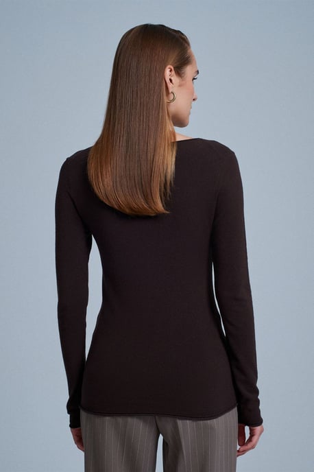 Dames Ribbel Bootneck Slim-fit Trui - Image 2
