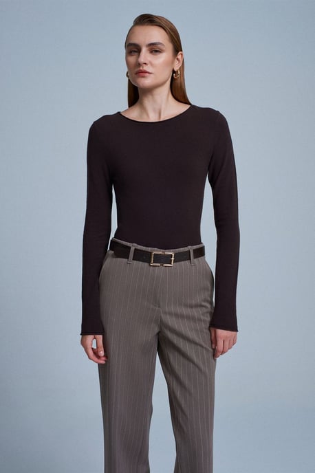 Dames Ribbel Bootneck Slim-fit Trui - Image 4