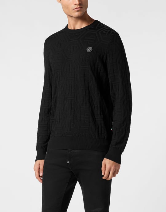 Polo tröja rund hals monogram - Image 2
