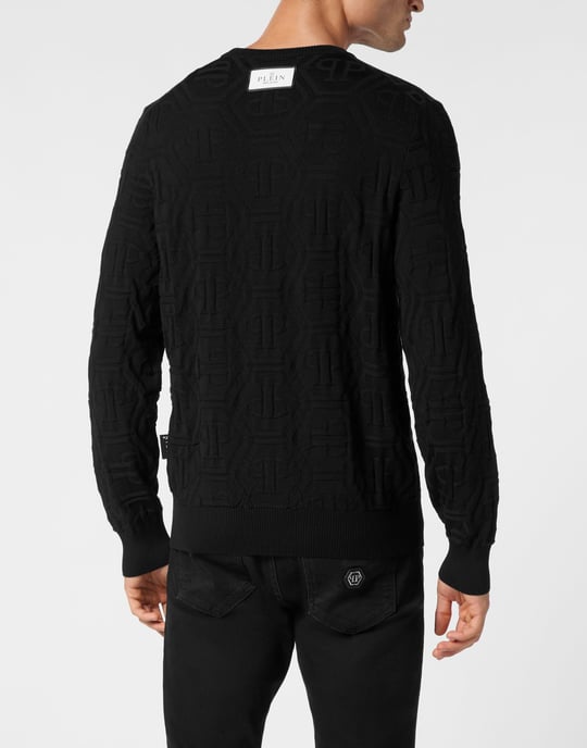 Polo tröja rund hals monogram - Image 3