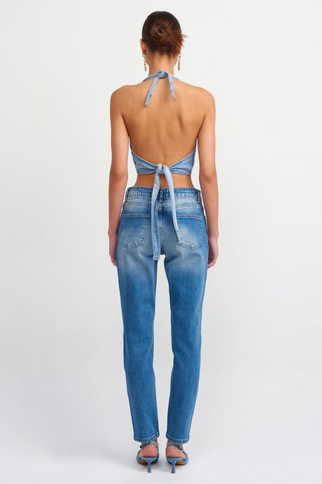 Low-Waist Straight-Leg Jeans - Image 2