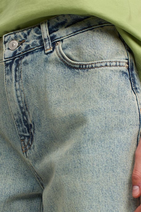 Lågmidjade raka bomullsjeans - Image 4