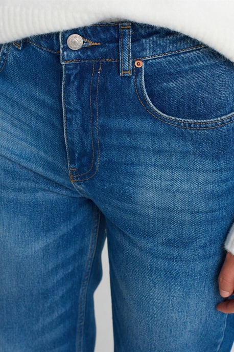 High-Waist Straight-Leg Cotton Jeans - Image 4