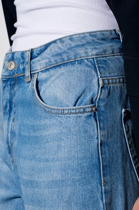 Kvinnors högmidjade raka jeans - Image 4