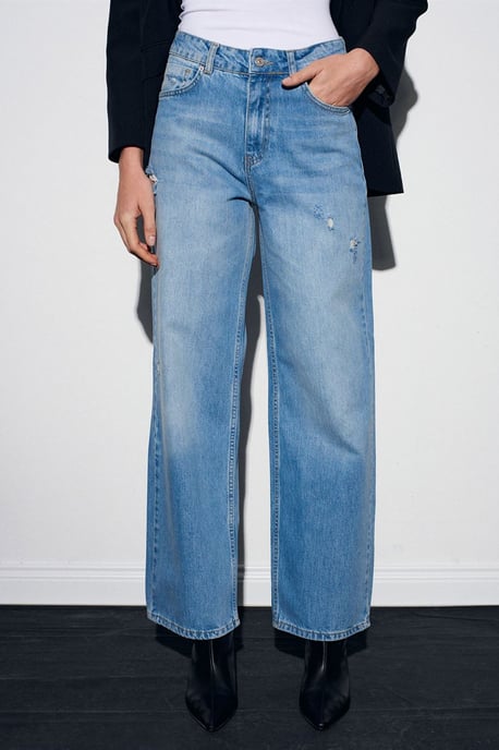 Kvinnors högmidjade raka jeans - Image 5