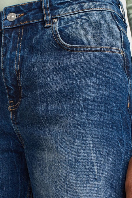 Kvinnors högmidjade raka jeans - Image 3